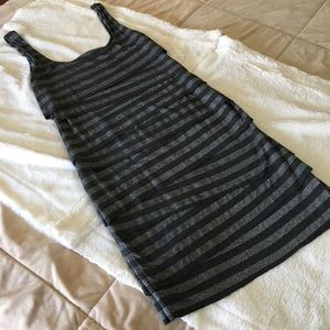 EUC B44 Dressed bodycon grey & silver dress size L